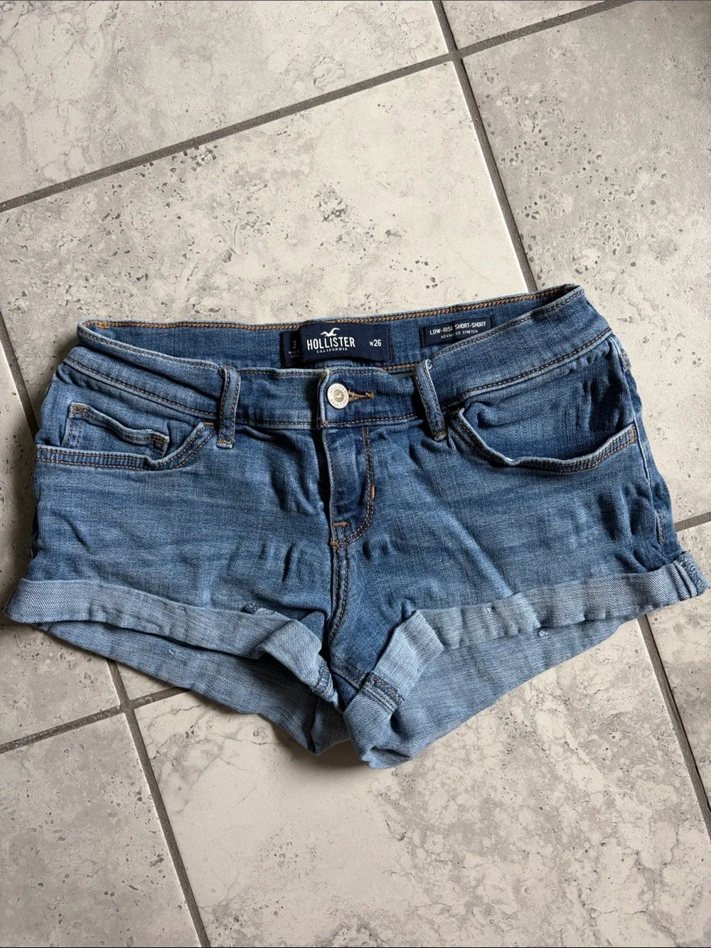 Hollister low rise short- short  Cuffed Denim Shorts